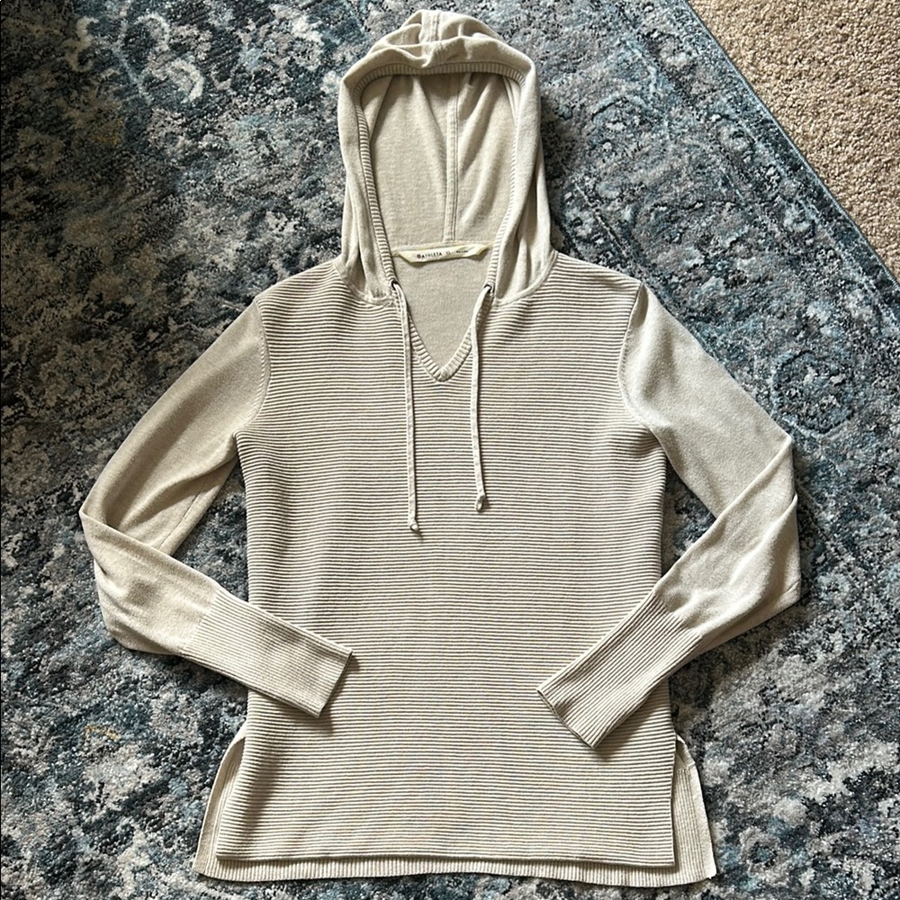 Athleta Cream Hooded Sweatshirt
